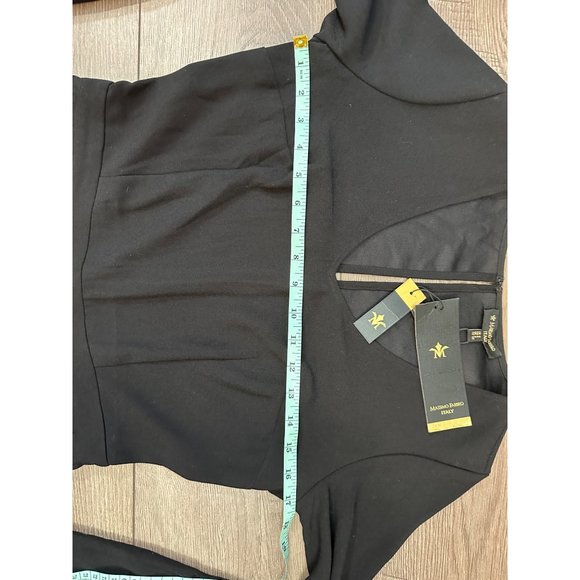 Massimo Fabbro Italy NWT Black Romper V-Neck Bell Sleeve Pockets - Picture 8 of 10